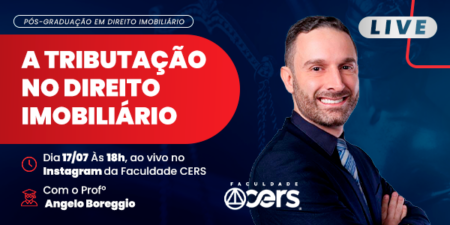 Participe da live hoje às 18h com o Prof. Angelo Boreggio!